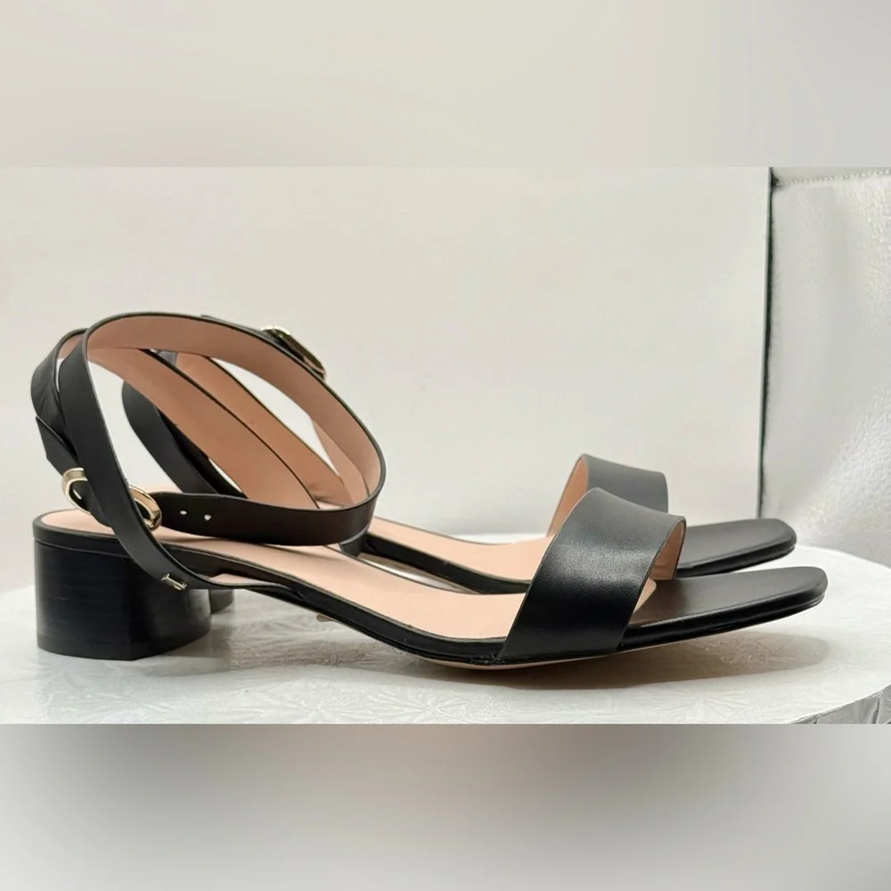 NWT New Kate Spade Maui Black Leather‎ Women's Sandals Size 9